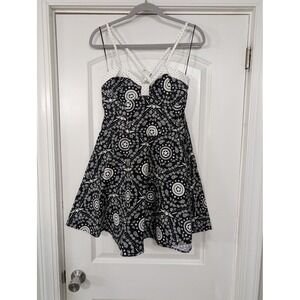 Marvel Her Universe Captain America Dress XL Black‎ White Paisley Star cosplay